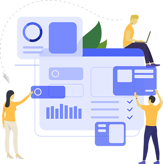 Ilustración del equipo de Ashtar Creations optimizando procesos digitales con soluciones de IA para ahorrar tiempo y esfuerzo.